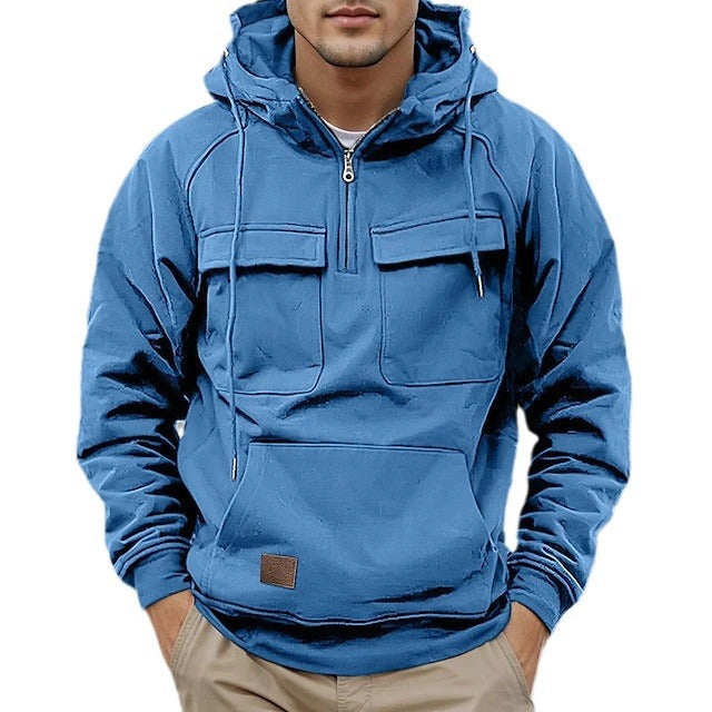 Herren Anorak Funktionsjacke Wasserabweisend mit Taschen