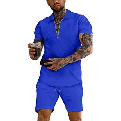 Herren Freizeitanzug Moderner Zip Kragen Casual
