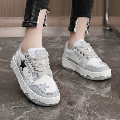 Damen Sneaker Sternenmuster Weich und Bequem