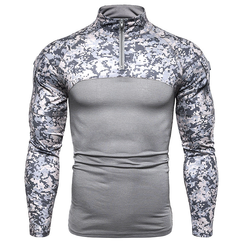 Herren Langarm Pullover Sportlich Reißverschluss Hochkragen