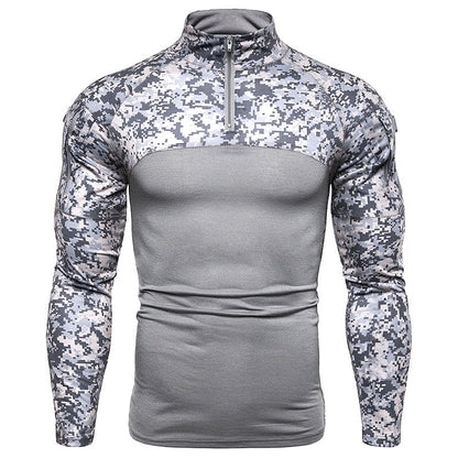 Herren Langarm Pullover Sportlich Reißverschluss Hochkragen