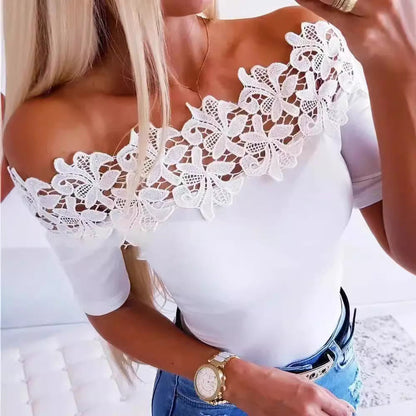 Eleganter Damen Body mit Spitze und Glitzer - BerlinGlamour