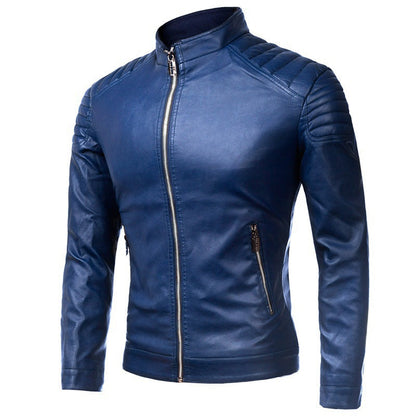 Lederjacke Herren Bikerjacke Schwarz Elegant - BerlinGlamour