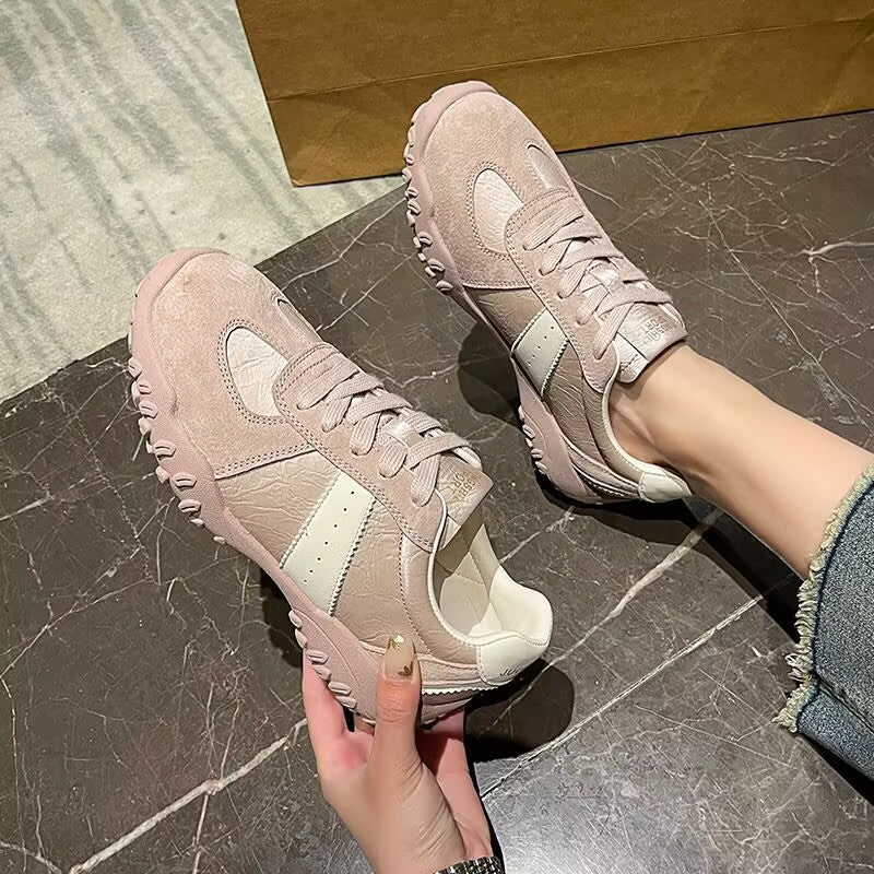 Damen Sneaker Sportlich Wildleder Laufschuhe Bequem
