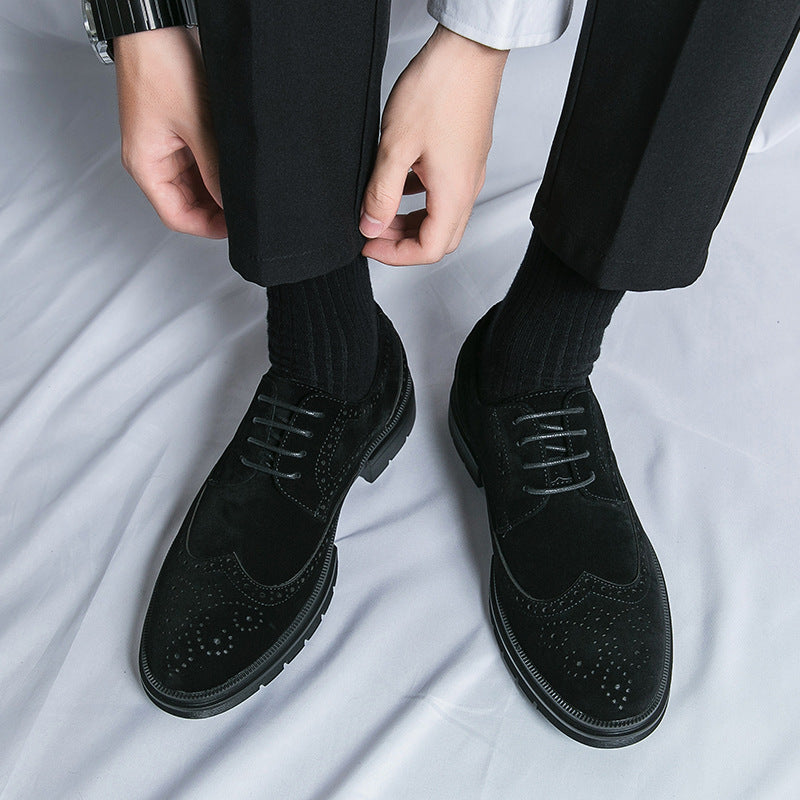 Herren Schnürschuhe Wildleder Elegant Lochmuster Modern
