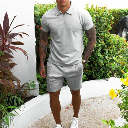 Herren Poloshirt und Shorts Set Sommer Modell