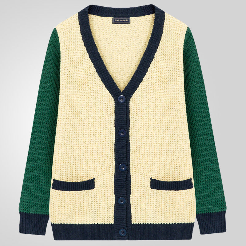 Herren Strickjacke Modern Waffelmuster Mit Taschen - BerlinGlamour