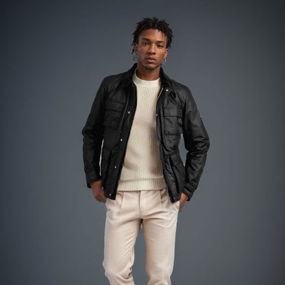 Herren Outdoorjacke Wasserdicht mit Stehkragen Praktisch - BerlinGlamour