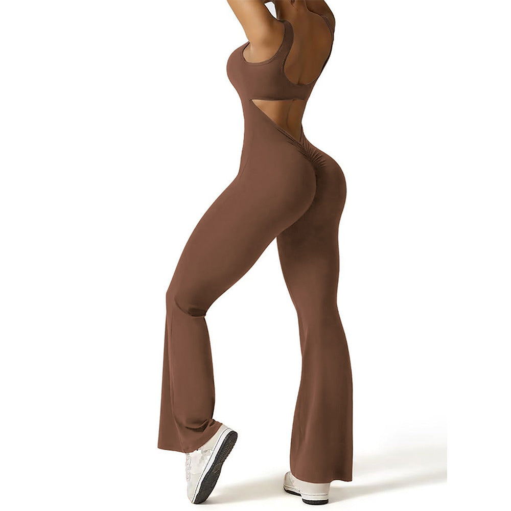 Rückenfreier Jumpsuit Damen Flare Style Sommer