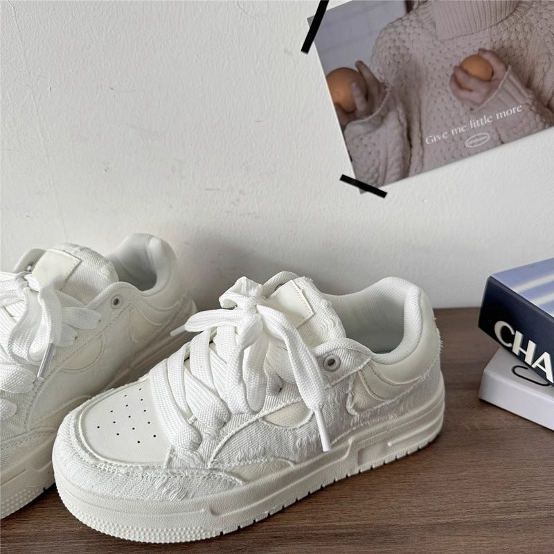 Damen Sneaker Weich Texturiert Bequem Laufsohle