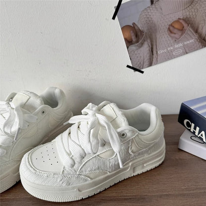 Damen Sneaker Weich Texturiert Bequem Laufsohle