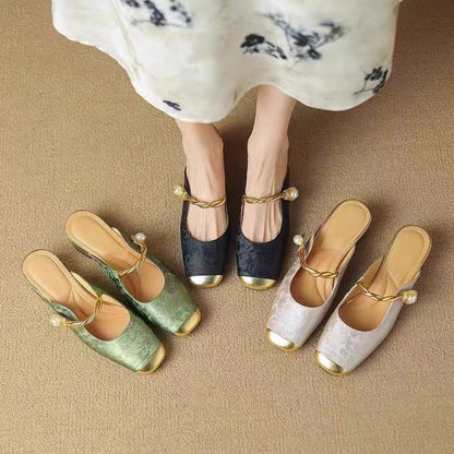 Damen Slingback Pumps Glänzend Hochhackig Party Schuhe - BerlinGlamour