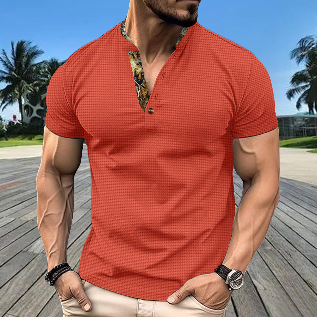 Herren Poloshirt Kurzarm Modern mit Kragen