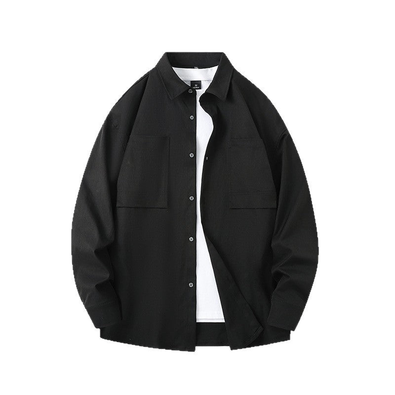 Herren Overshirt Lässig mit Brusttasche Casual