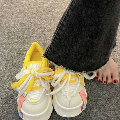 Damen Sneaker atmungsaktiv Farbenfroh Komfortschuh