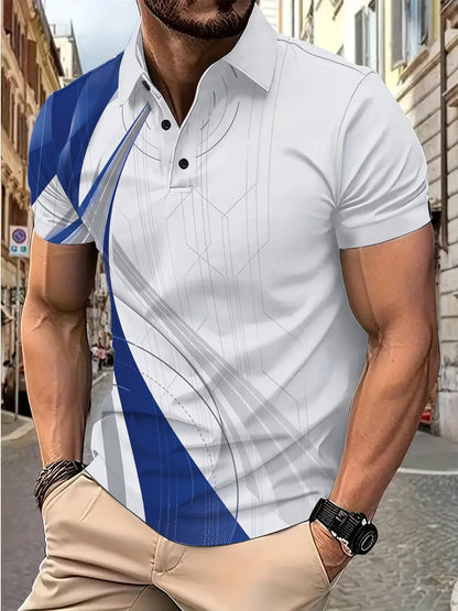 Herren Polohemd Sportlich Modern mit Logo