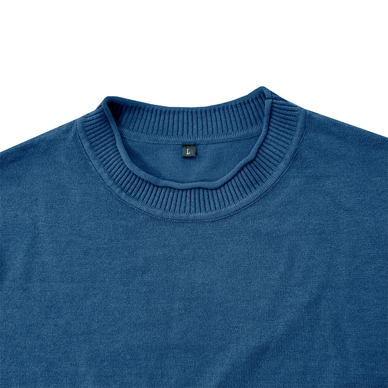 Herren Pullover Rundhals aus Baumwolle Weich Bequem