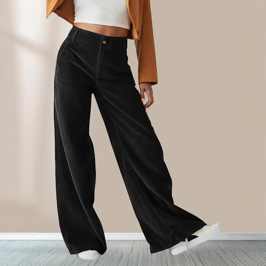 Weite Damen Stoffhose Elegant Mit Taschen Damenmode
