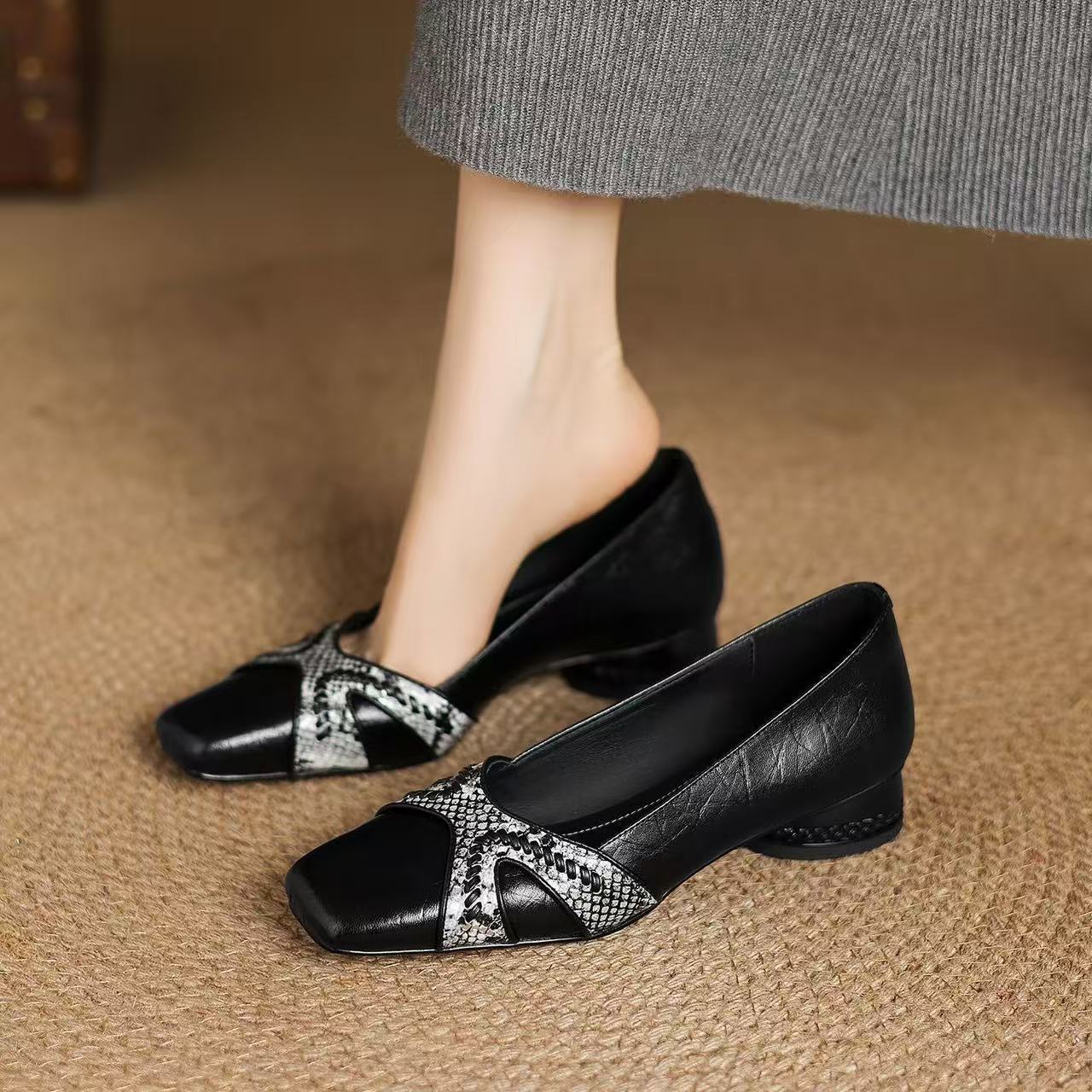 Damen Ballerinas Elegant Bequem Schnürung Weißen Lederschuhe - BerlinGlamour