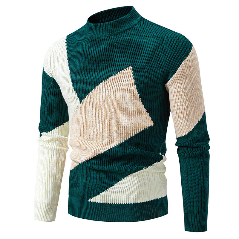 Herren Rollkragenpullover Modern Grafik Design Trendy