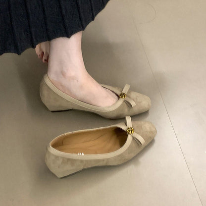 Damen Ballerinas Elegant Schleife Damenschuhe