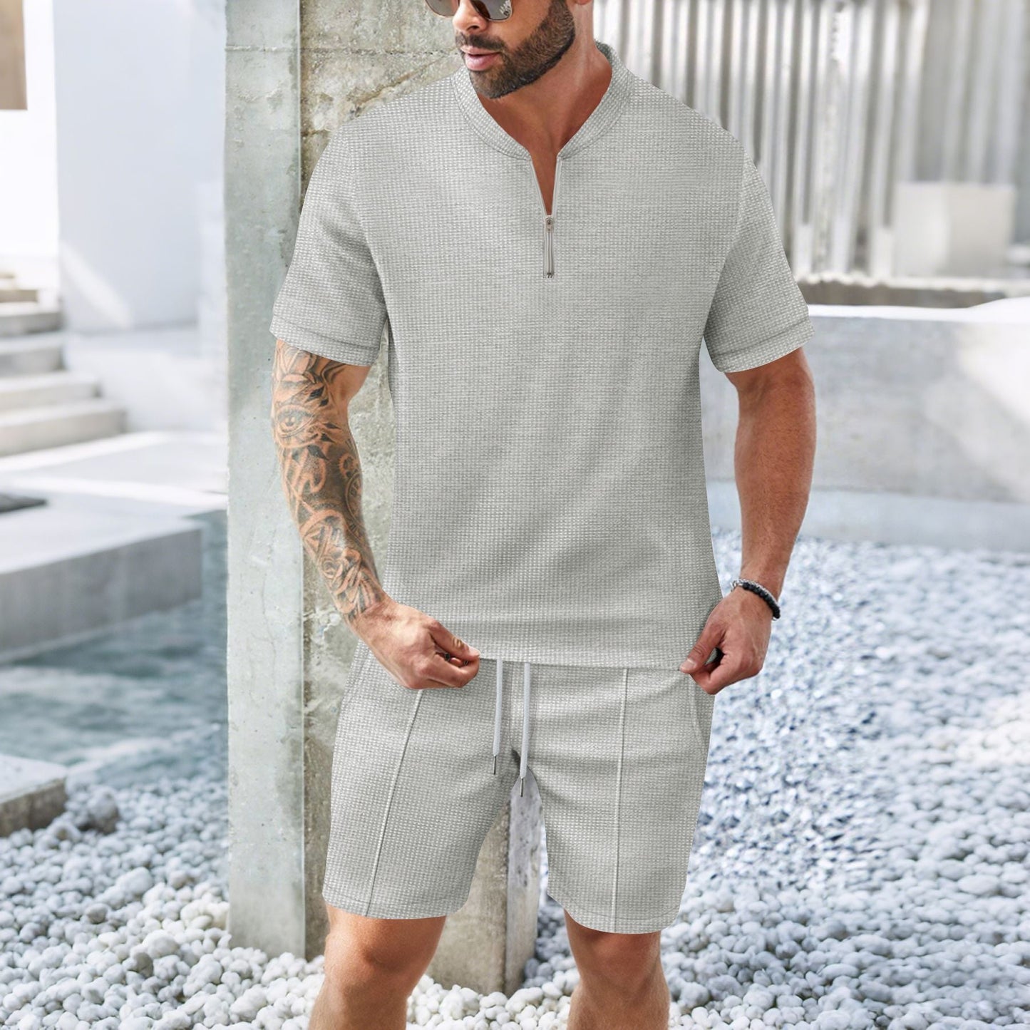Herren Sportset Kurzarm atmungsaktiv Modern