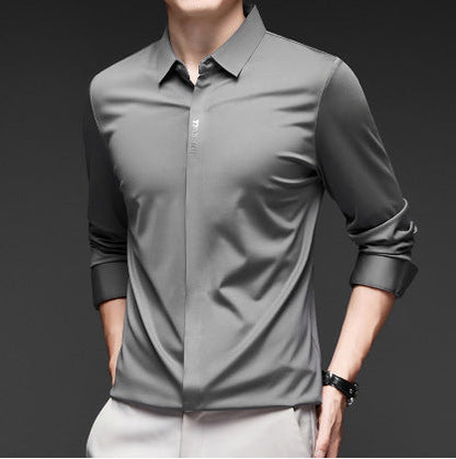 Herren Langarmhemd Modern Feuchtigkeitsregulierend