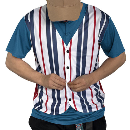 Herren Sportshirt Gestreift Überwurf Modern Sportlich