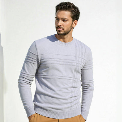 Herren Pullover Modern Strukturdesign Hochkragen