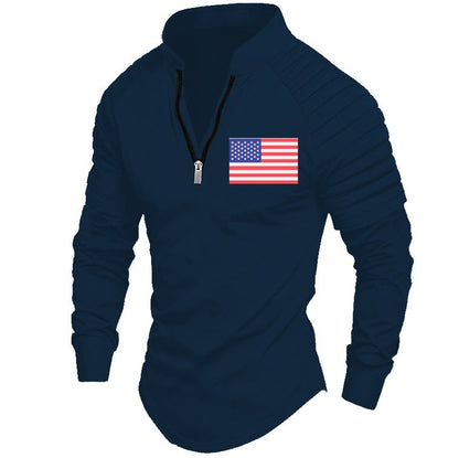 Herren Sportoberteil Reißverschluss Schulterdesign Modern