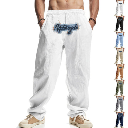 Herren Freizeithose Bequem Elastisch Mit Logo - BerlinGlamour