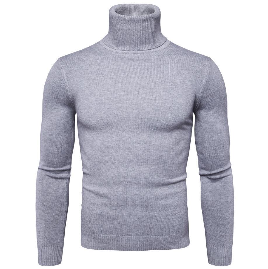 Herren Pullover Rollkragen Merinowolle Fein Eleganter