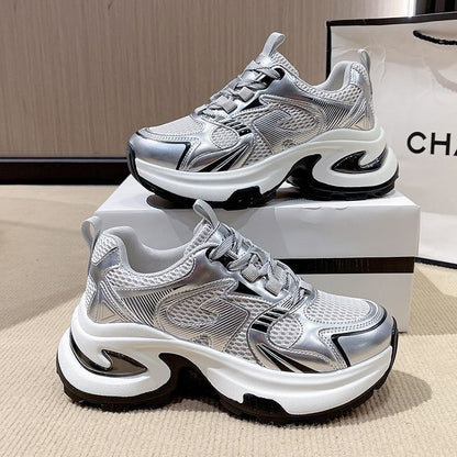 Damen Sneaker atmungsaktiv Mesh Sportschuhe Komfort
