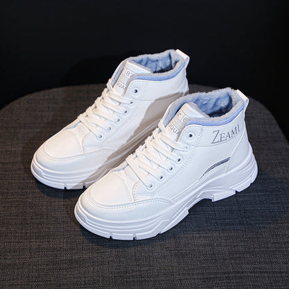 Damen Sneaker High-Top Kuschelig Warme Innensohle