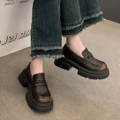 Damen Loafers Bequem Chic mit Niedrigem Absatz