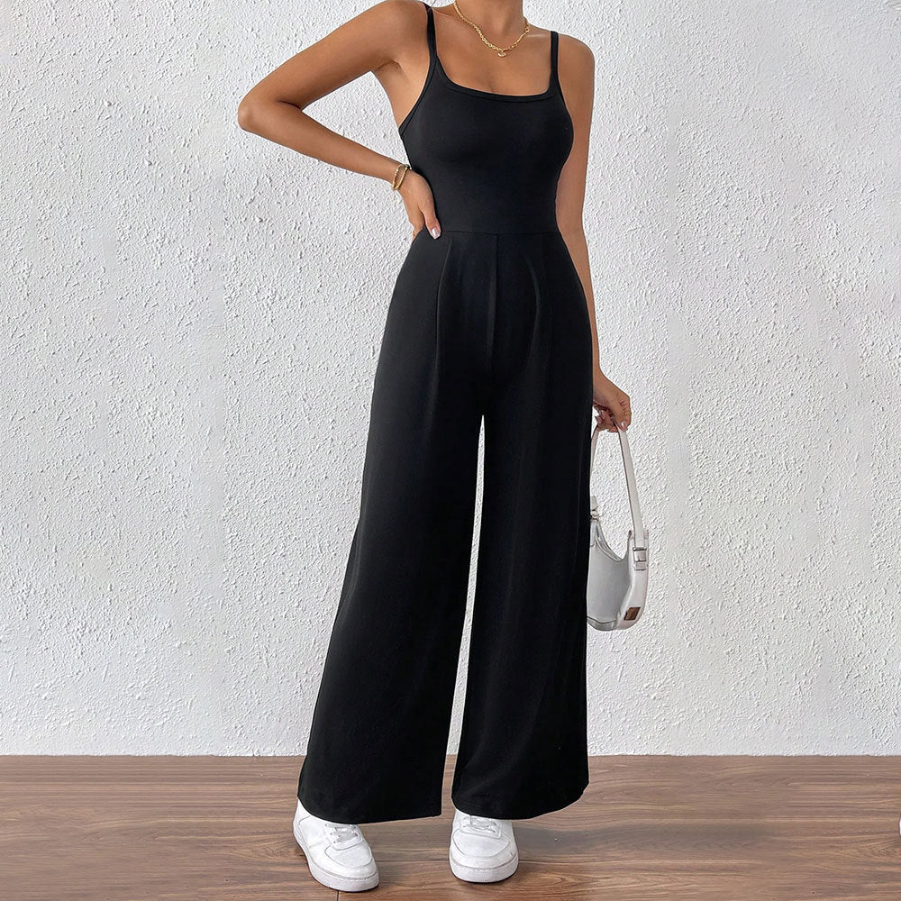 Damen Jumpsuit Elegante Spaghettiträger Leicht und Bequem - BerlinGlamour