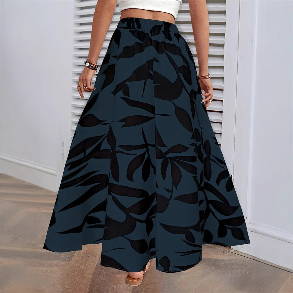 Damen Maxirock Florales Muster Sommerkleid