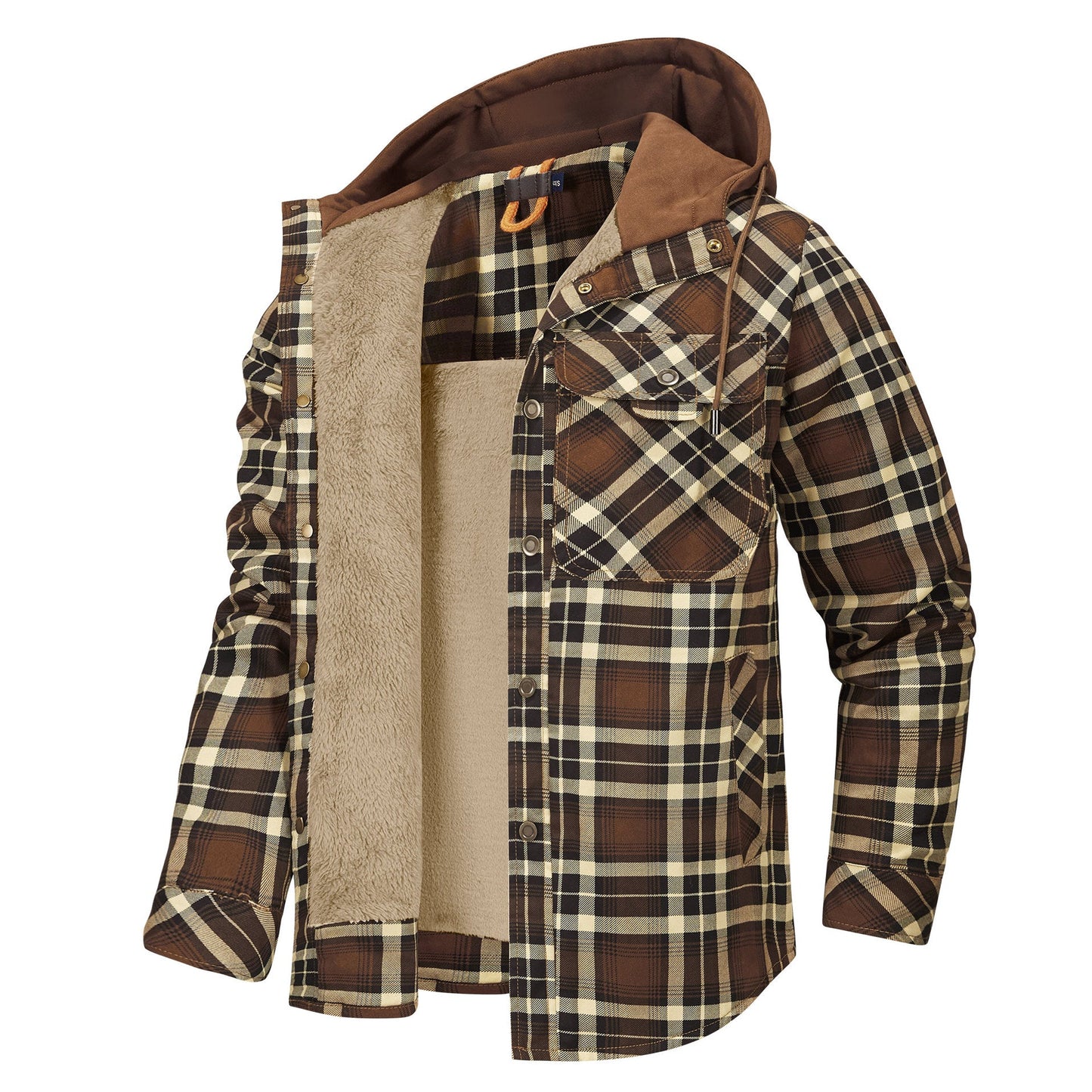 Herren Flanelljacke Weich Warm Mit Futter