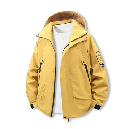 Wasserabweisende Outdoor-Jacke Herren Funktionsjacke Verstellbar