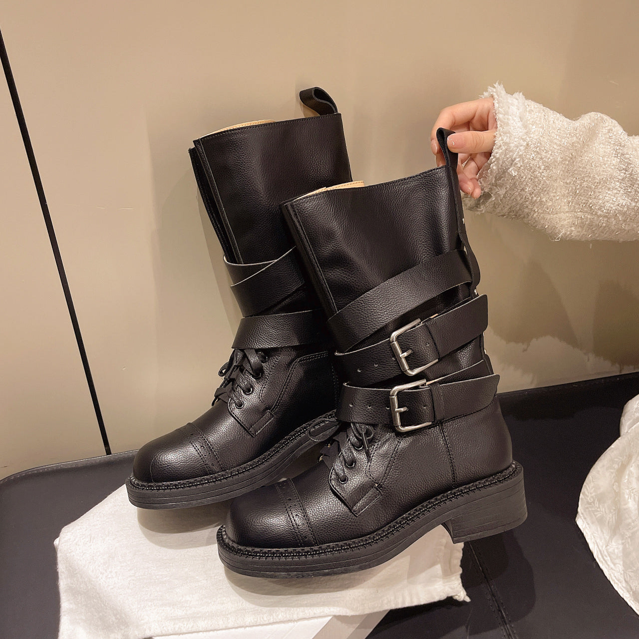 Damen Stiefel Modisch Braun Winter - BerlinGlamour