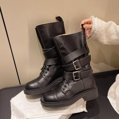 Damen Stiefel Modisch Braun Winter - BerlinGlamour