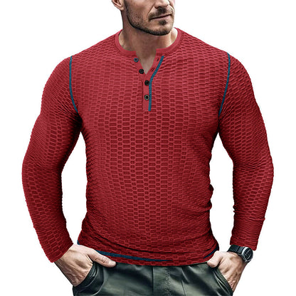 Herren Langarmshirt Mit Struktur Optik Trendig Modern