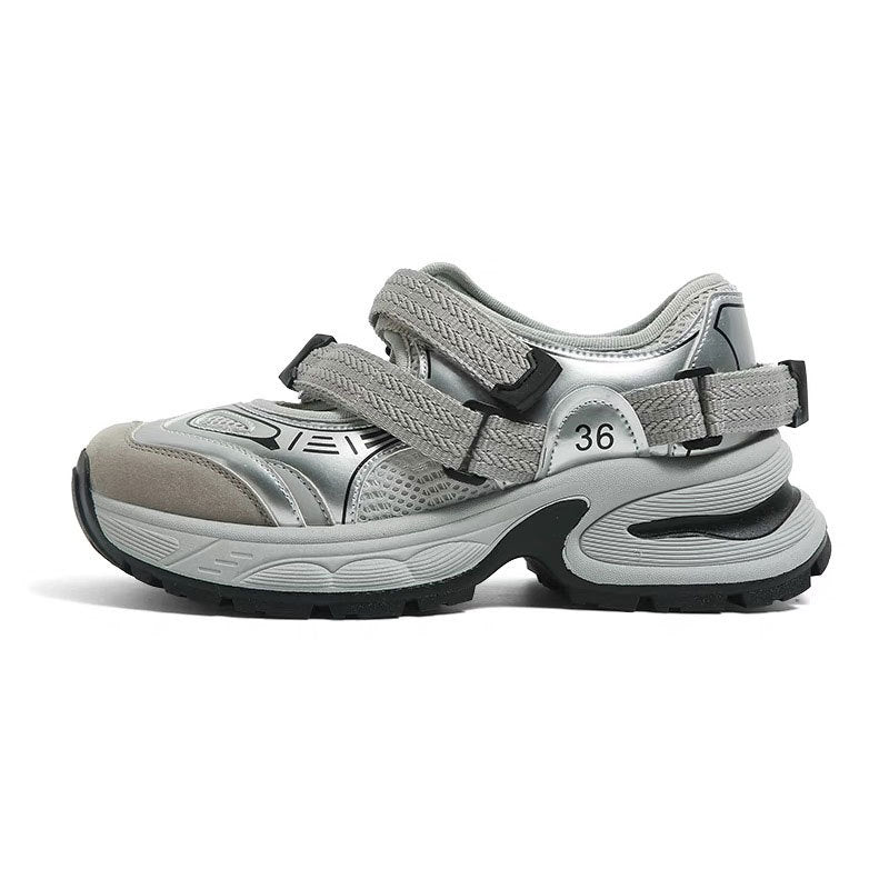 Damen Laufschuhe Sportlich Bequem mit Verstellbaren Riemen