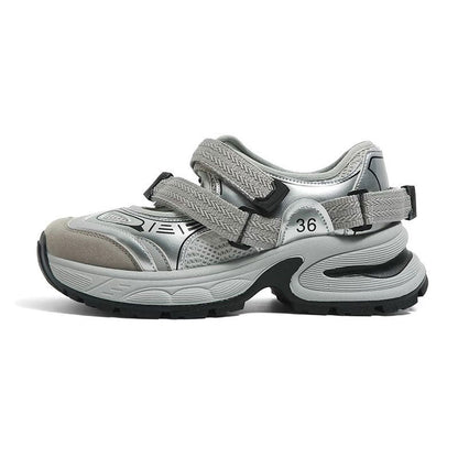 Damen Laufschuhe Sportlich Bequem mit Verstellbaren Riemen