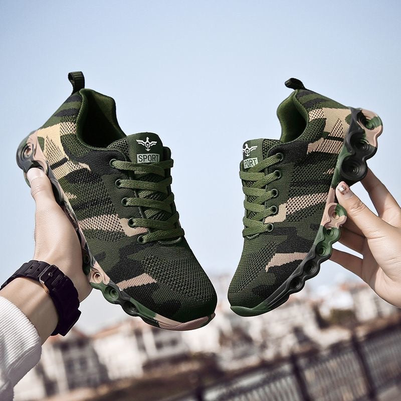 Damen Sneaker Sport Camouflage Laufschuhe Komfort Sohle