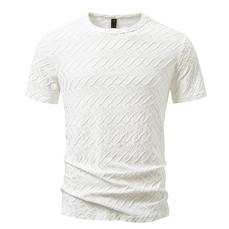 Herren Kurzarmshirt Modernes Design Strukturiert