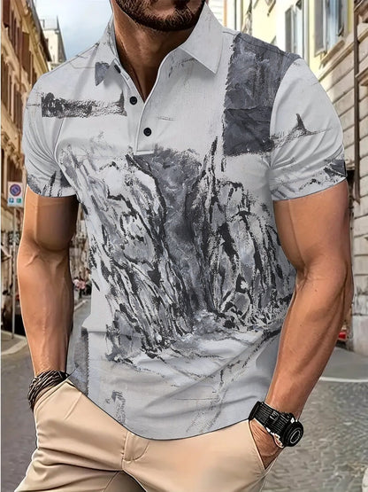 Herren Poloshirt Kurzarm Grafik T-Shirt Berlin Style