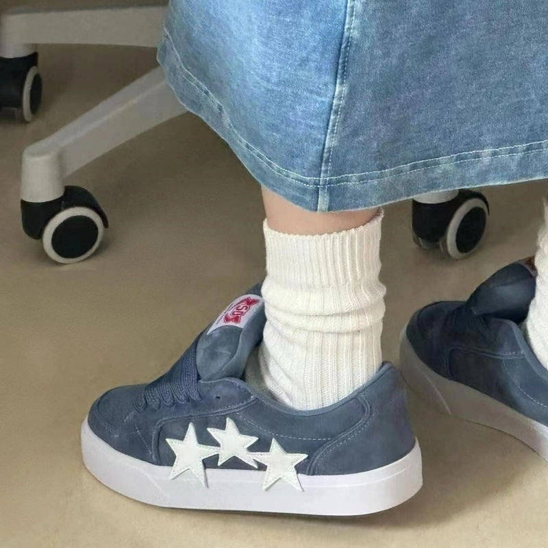 Damen Sneaker mit Sternen Applikationen Trendy Frauen Schuhe