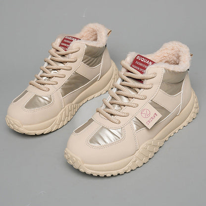 Damen Winter Sneaker Warm Kuschelig High Top Sneaks - BerlinGlamour