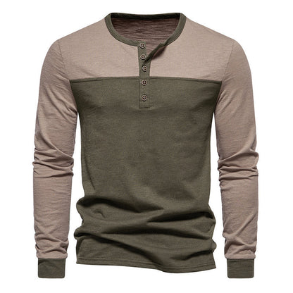 Herren Langarm-Shirt Kontrastfarben Modern Trendig